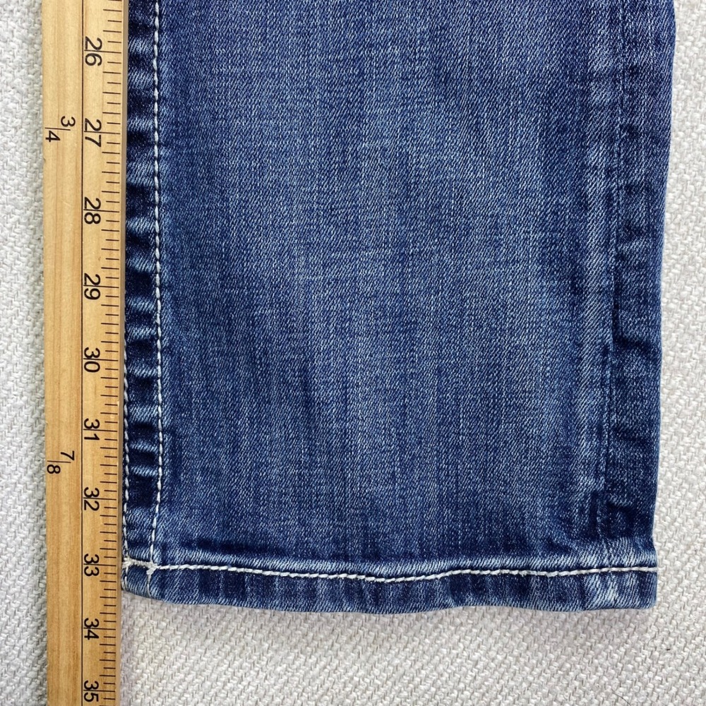 Miss Me Signature Bootcut Jeans Womens 27x 34 Medium Wash Blue Low Rise JW8168B - Picture 9 of 15